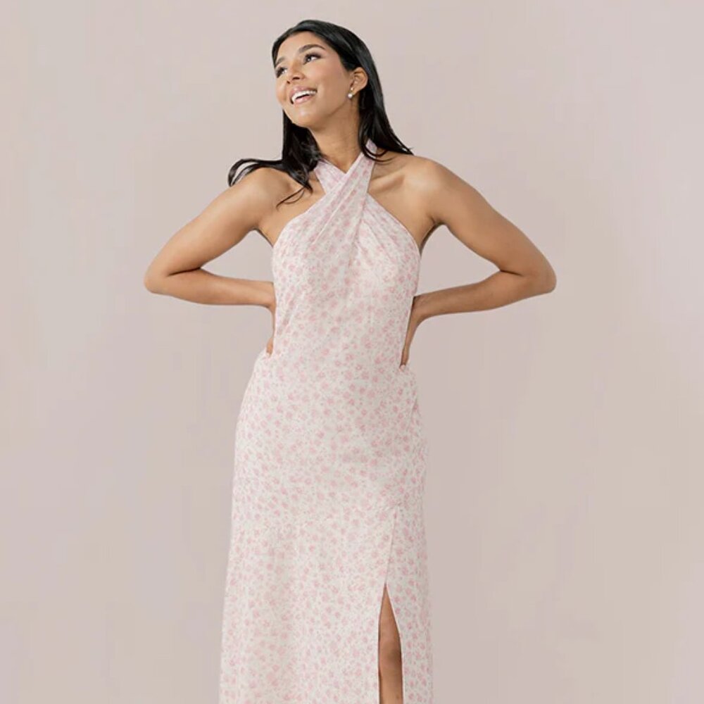 NWT Athena Chiffon Floral Print Dress